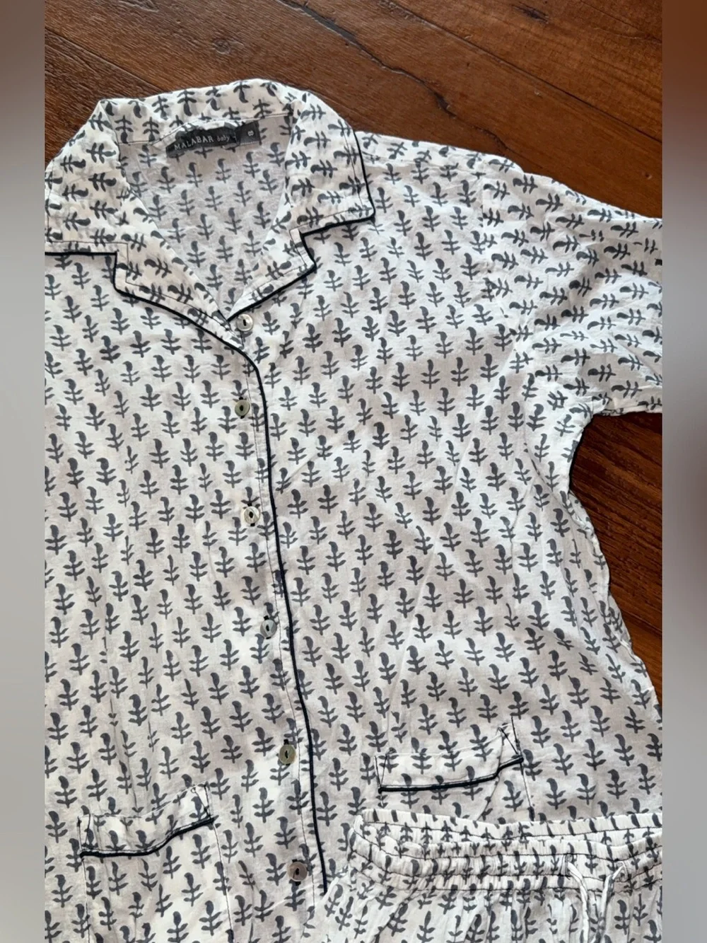 Like New Malabar Baby 100% Cotton Voile Pajama Set Size 8
